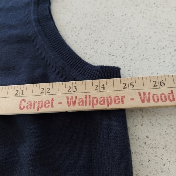 AXIST Sweater Vest Argyle XXL Navy Blue Gray 100% Cotton Classic Preppy EUC - Picture 9 of 10